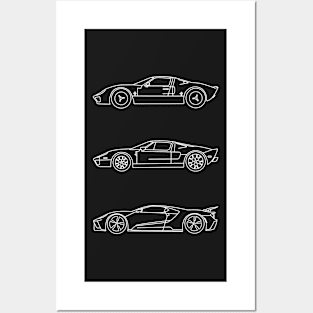 Ford GT - 3 generations Posters and Art